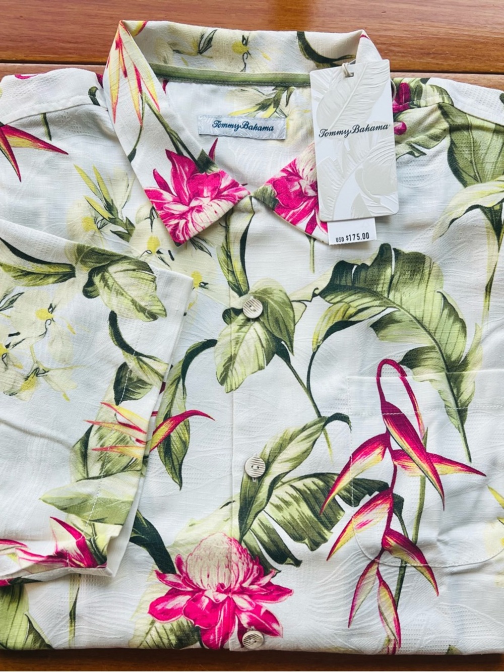 Tommy Bahama Men’s  Silk Camp Shirt Garden Of Hope And Courage SZ XL NWT $175